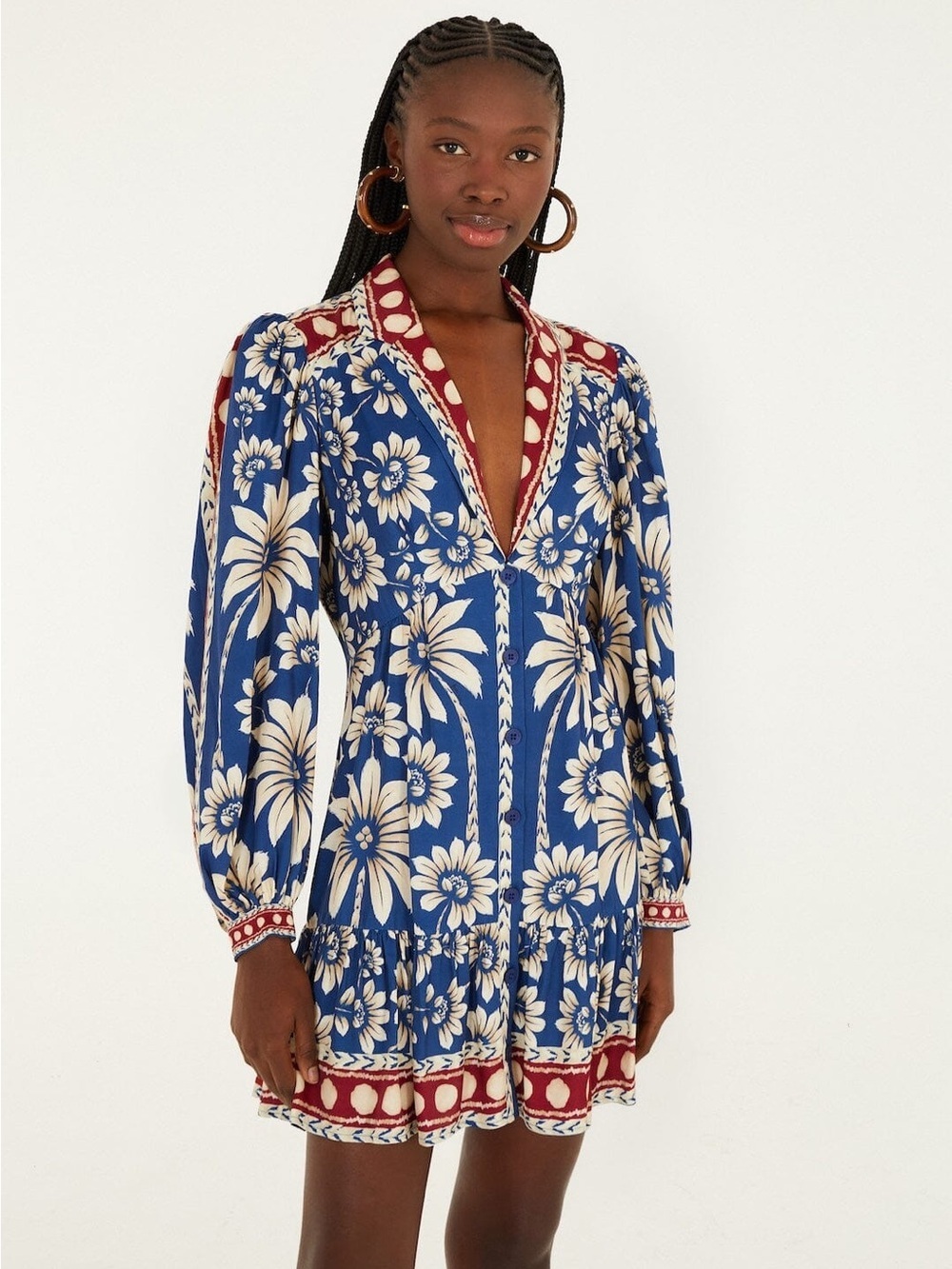 Farm Rio: Blue Luna Lenzing Ecovero Viscose Mini Dress